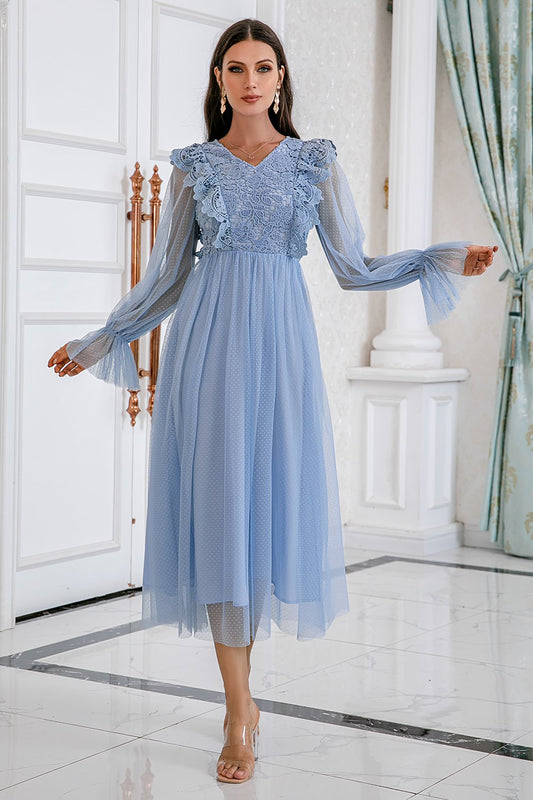 Amandine | Robe de bal longue en tulle brodé